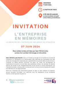 Invitation L'entreprise en Mmoires